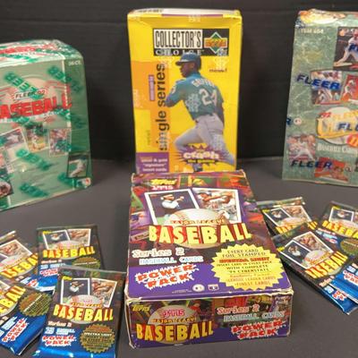 Fleer, Upper Deck & Topps Baseball Card Collection, Featuring 1995 Topps “Power Pack” Series 2