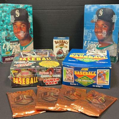 Pinnacle, American, Score, Topps, Upper Deck Baseball Cards: Features Ken Griffey Jr. & Joe DiMaggio