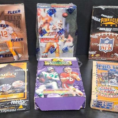 Fleer, Topps, Pinnacle & Scoreboard Football Card Collection – Sealed 1990s Hobby Boxes