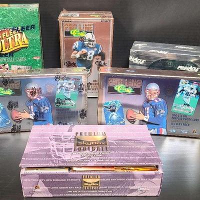 Fleer, Pinnacle, Classic & SkyBox 1990s Football Card Boxes 