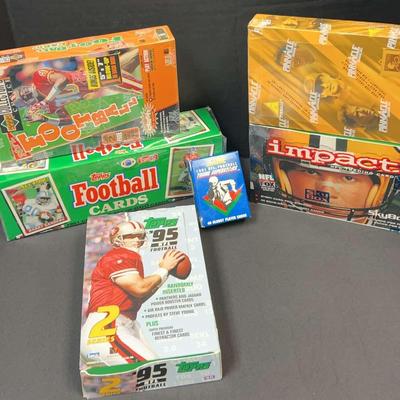 Score, Topps, Pinnacle, SkyBox & Upper Deck Football Card Boxes – Unopened Collection