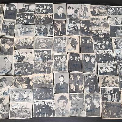 Vintage Beatles Collector Cards – Cards Featuring Iconic Black-And-White Photos