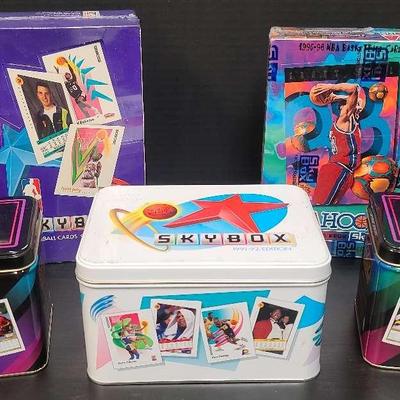 SkyBox Basketball Card Collection Featuring Inaugural Edition 1990–91 Tins & 1995–96 NBA Box