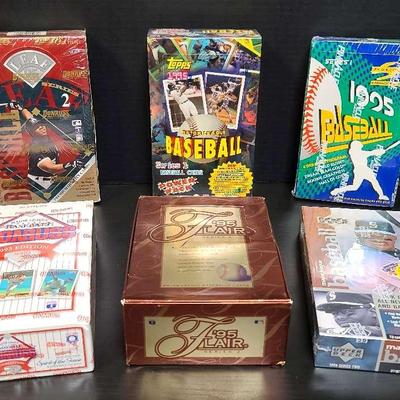 1995 Flair, Topps, Donruss, Leaf & Upper Deck Baseball Card Box Collection – Mostly Sealed