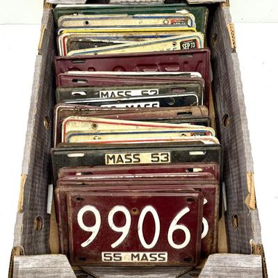 Large lot 1950’s license plates 