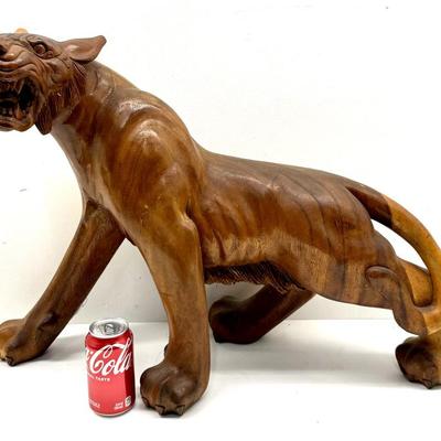1 of 3 Large carved Tigers 