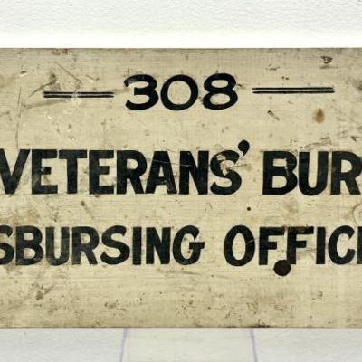 Veterans wooden sign 