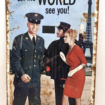 Double sided US Army sign 