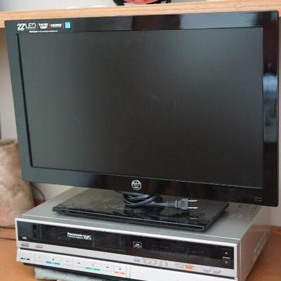 VHS player with screen. 
Not tested. but the price is reflected as such so worth the try