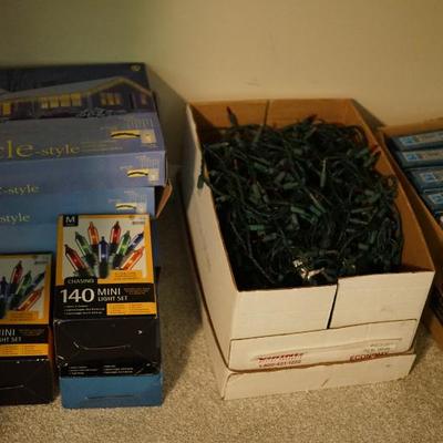Boxes and Boxes and more boxes of lights of all sorts. 