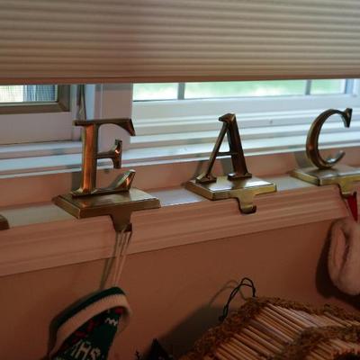 Brass Peace stocking holder