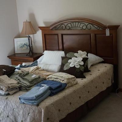 Nice selection of bed and bath linens. All are not shown in this photo. 