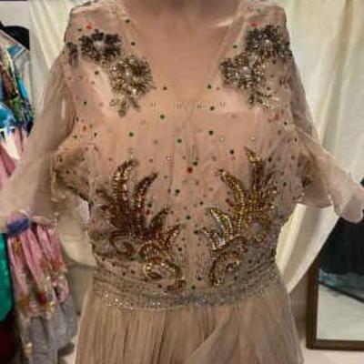 Festive cream dress