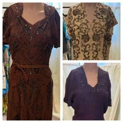 Collection of 1940s dresses