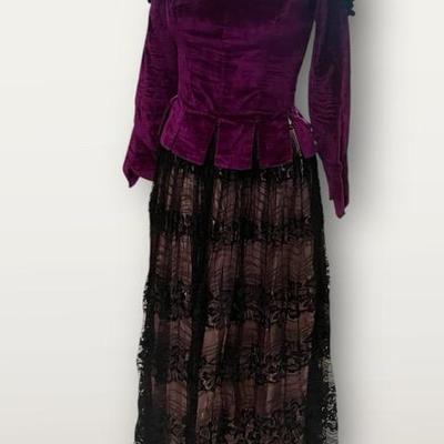 Madrid made purple velvet costume