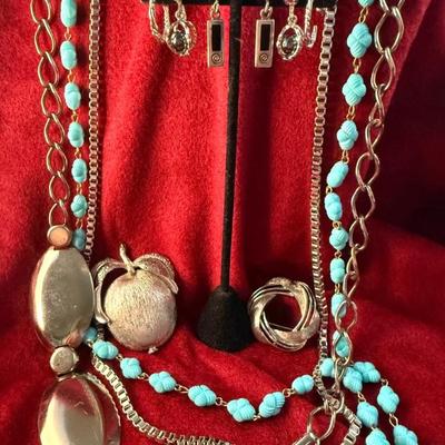 Sorrento sterling earrings silver tone jewelry incl monet & more