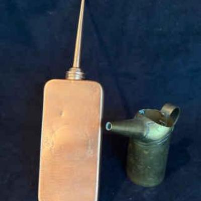 Pair of vintage oil cans