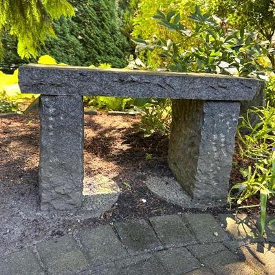 Stone concrete bench