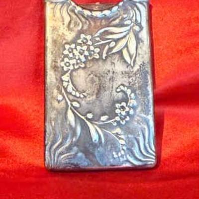 Victorian sterling sewing kit holder