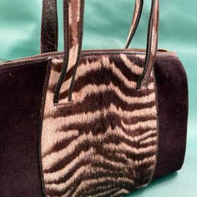 Rare zebra fur purse