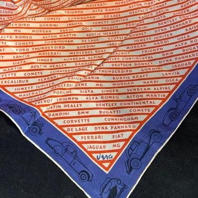 23 x 24 rare vera neumann sports car scarf