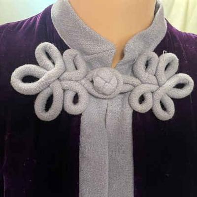 Purple velvet cape