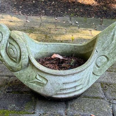 Indigenous style stone planter