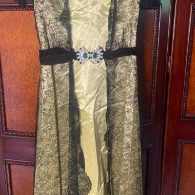 Party dresses featuring red black green and lace