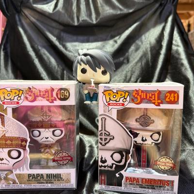 Funko Pop Rocks! (Open) L from Death Note, Papa Nihil & Emeritus I from Ghost band