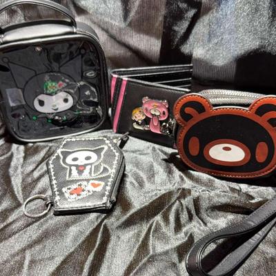 Kawaii Character Bag & Accessories Lot – Kuromi, Gloomy Bear, & More!