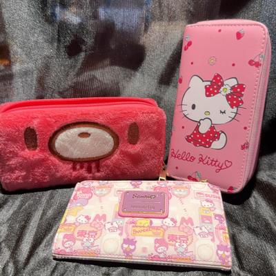 Sanrio Wallet & Pouch Lot – Hello Kitty, Gloomy Bear & More!