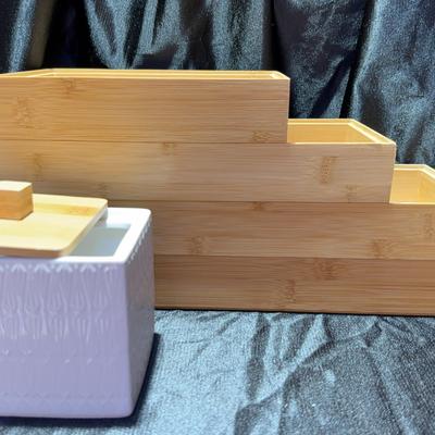 Bamboo Organization Boxes