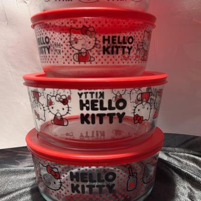 Hello Kitty Pyrex Storage 