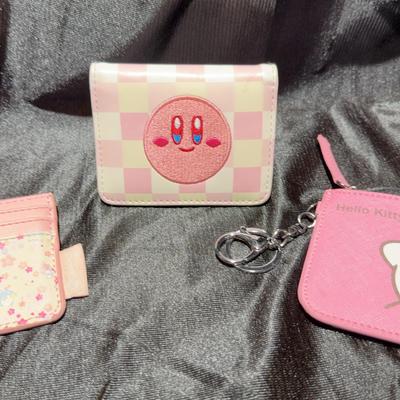 Kirby And Hello Kitty Pocket Wallet And Change Purse 