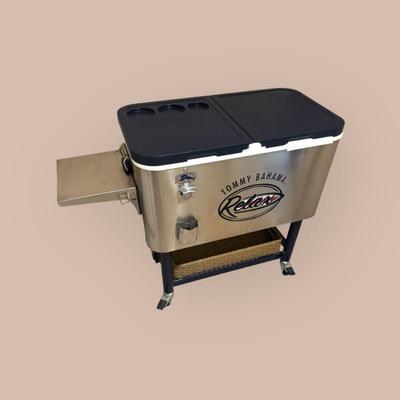 Sale Photo Thumbnail #14: TOMMY BAHAMA STAINLESS COOLER
Available for presale.  Please refer to "Presale" information.  TEXT 760-668-0554 to buy