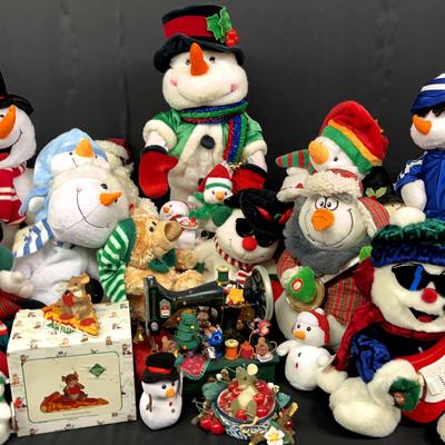 Christmas Collection Featuring Enesco Electric  Sewing Machine Ornaments