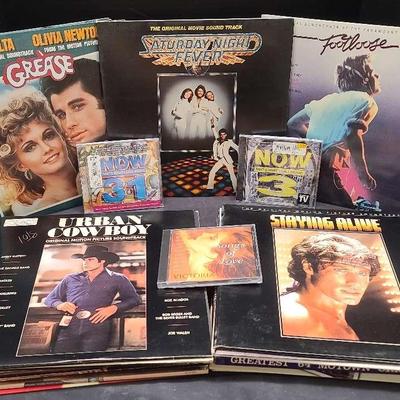 Music Soundtracks on Vinyl Featuring Footloose and Grease.
