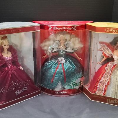 Holiday Barbie Collection Featuring Happy Holidays & Holiday Celebration Special Editions