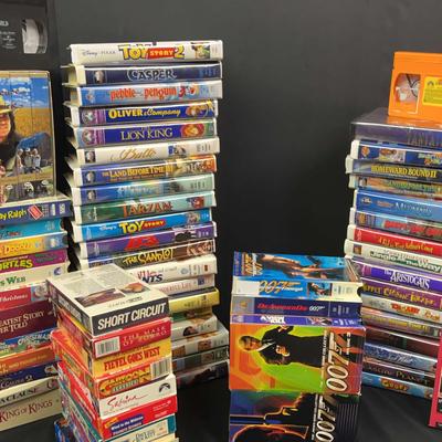 Collection Of VHS Tapes Includes Children And Some James Bond