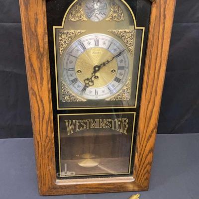 Lisen Westminster Wall Mantel Chime Clock With Key
