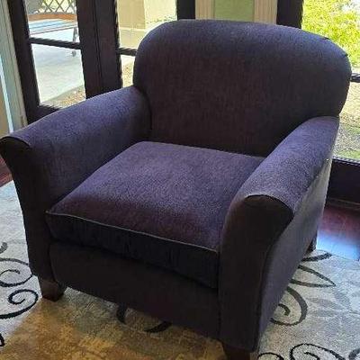 Oversized Allen White Accent Chair