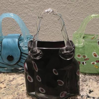 Murano-Styled Glass Handbag