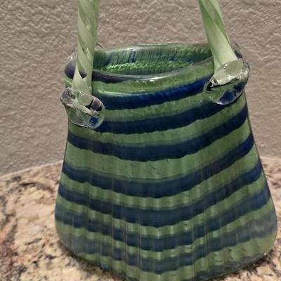 Murano-Styled Glass Handbag
