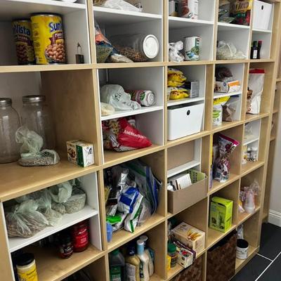 IKEA 5x5 cubby shelves (one tan shelf unit)