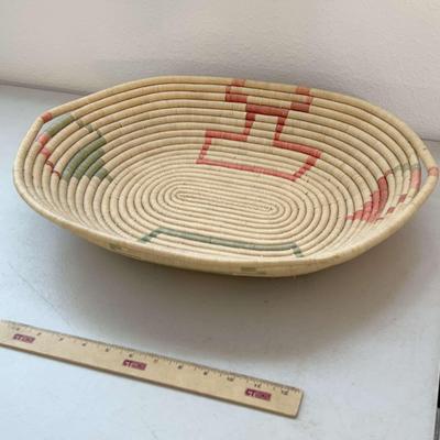 large Native American Coiled Basket 