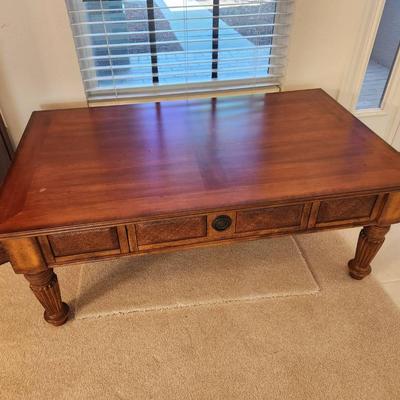 Large Broyhill Wood Coffee Table - 50x30x19"