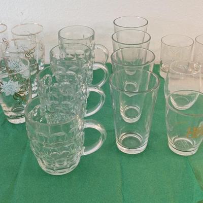 Vintage Glassware, Barware - Bailey's, Michaels, Roses With Gold Trim++