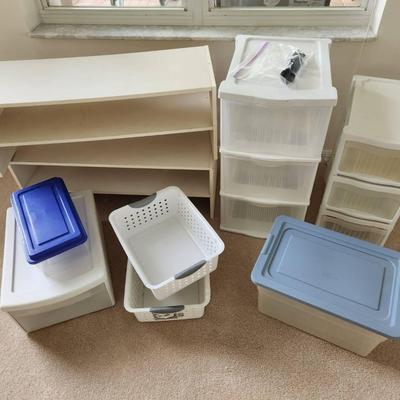 9pc Household Storage Bins, Organizers, Shoe Racks 
