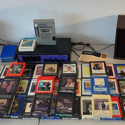 Eight Track Player JCP Model 1201 + Huge Collection Of 8Tracks, Kenny Roger’s, Fleetwood Mac
