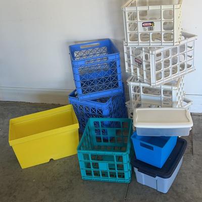 Storage Crate Lot - Sterlilite Storage Bins & Misc Bins